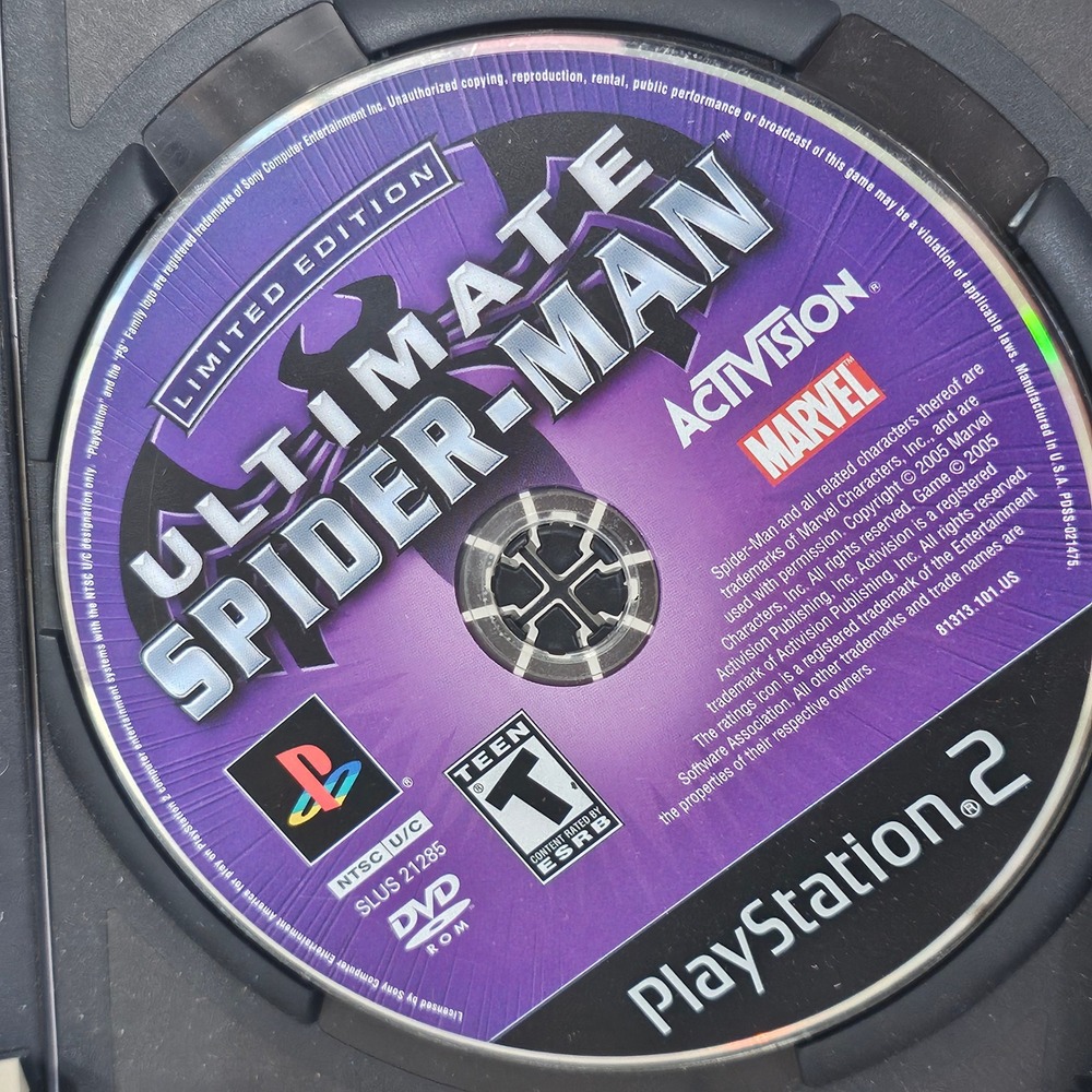 Ultimate Spider-Man Limited Edition Sony PlayStation 2 PS2 SLUS 21285 Disc Only